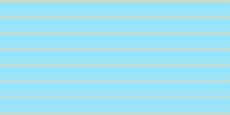 #79dcfd (75%), #fcd393 horizontal lines, four pixels wide, fifty-two pixels apart