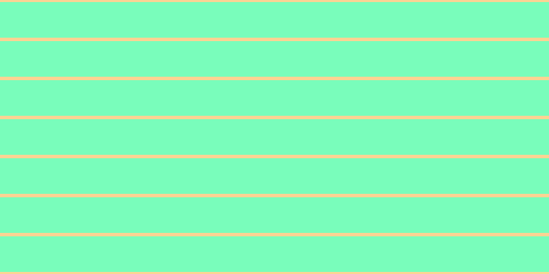 #79fdbb, #fcd393 horizontal lines, five pixels wide, fifty-two pixels apart