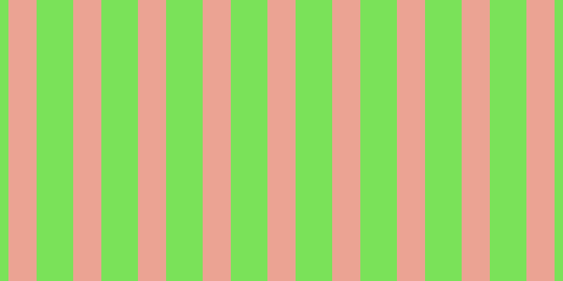 #7ae259, #eba393 vertical lines, forty pixels wide, fifty-two pixels apart