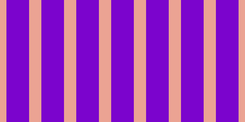 #7b04cd, #eba393 vertical lines, forty pixels wide, seventy-four pixels apart