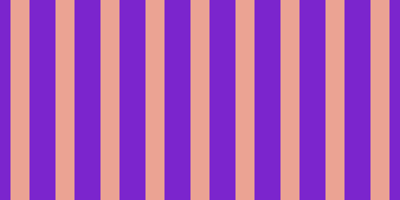 #7b25cd, #eba393 vertical lines, thirty-eight pixels wide, fifty-two pixels apart