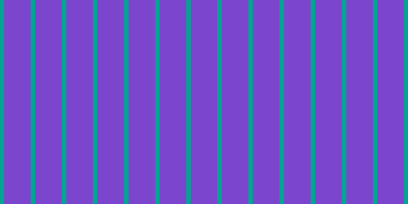 #7b46cd, #04a393 vertical lines, nine pixels wide, fifty-two pixels apart
