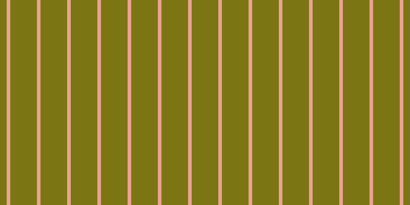 #7b7613, #eba393 vertical lines, seven pixels wide, fifty-two pixels apart