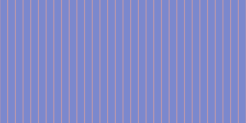 #7b88cd, #eba393 vertical lines, two pixels wide, twenty-three pixels apart