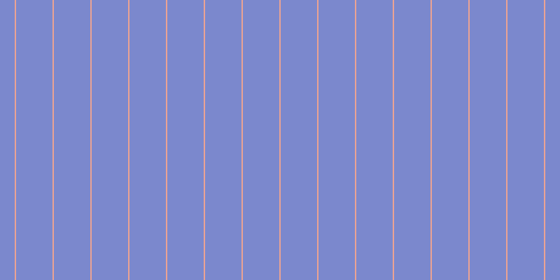 #7b88cd, #eba393 vertical lines, two pixels wide, fifty-two pixels apart