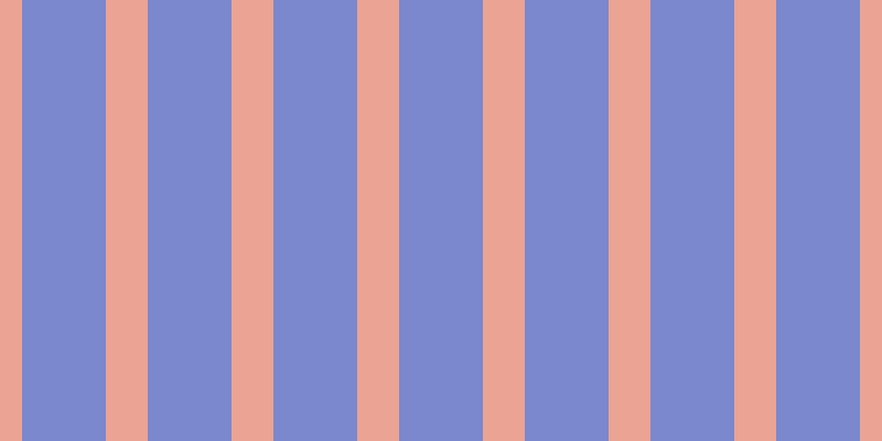 #7b88cd, #eba393 vertical lines, thirty-eight pixels wide, seventy-six pixels apart