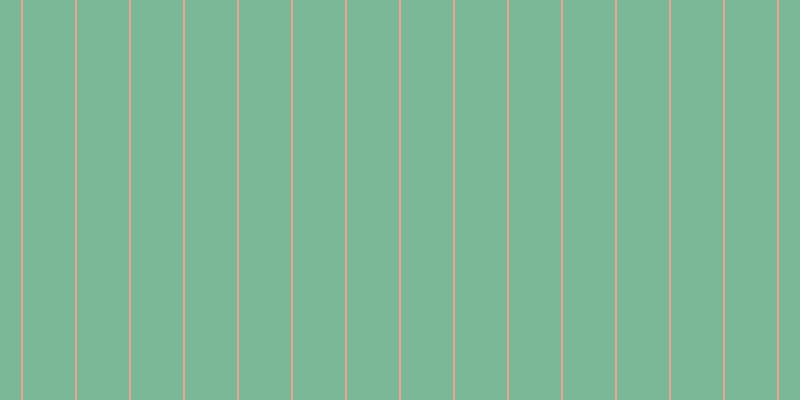 #7bb897, #eba393 vertical lines, two pixels wide, fifty-two pixels apart