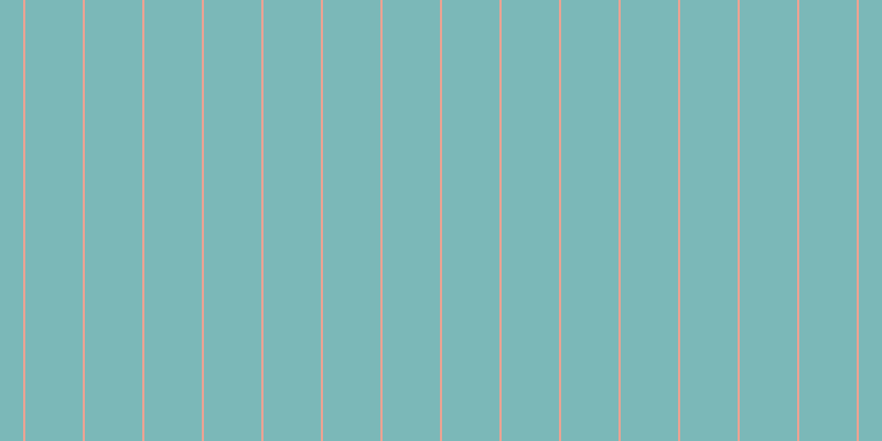 #7bb8b8, #eba393 vertical lines, two pixels wide, fifty-two pixels apart