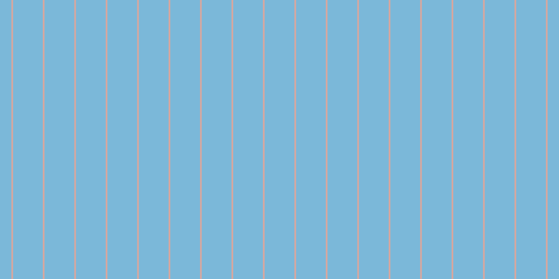 #7bb8d9, #eba393 vertical lines, two pixels wide, forty-three pixels apart