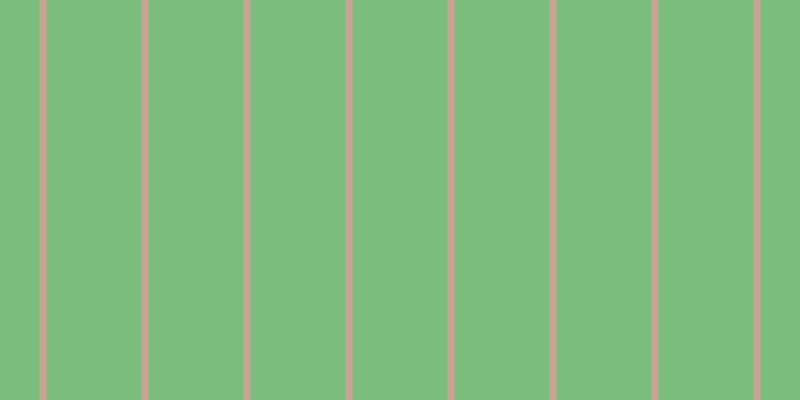 #7bbd7d, #caa393 vertical lines, seven pixels wide, ninety-five pixels apart