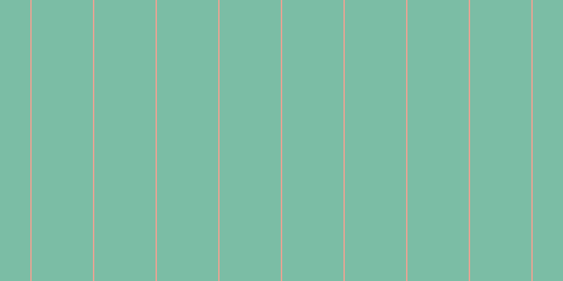 #7bbda5, #eba393 vertical lines, two pixels wide, eighty-seven pixels apart