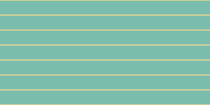 #7bbdad, #dbd393 horizontal lines, five pixels wide, fifty-two pixels apart