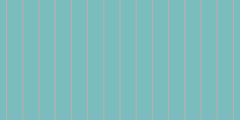 #7bbdbf, #eba393 vertical lines, two pixels wide, fifty-two pixels apart