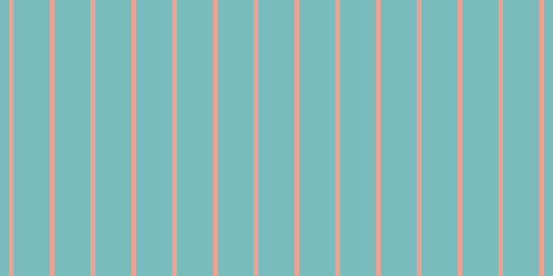#7bbdbf, #eba393 vertical lines, seven pixels wide, fifty-two pixels apart