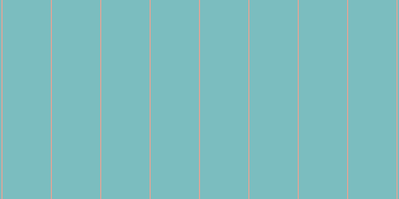 #7bbdbf, #eba393 vertical lines, two pixels wide, ninety-seven pixels apart