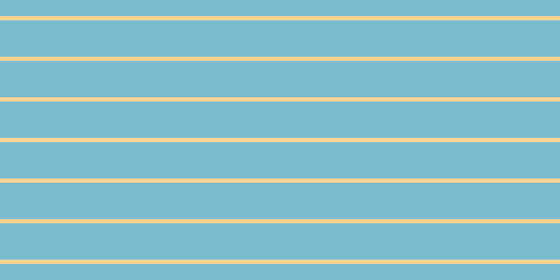 #7bbdce, #fcd393 horizontal lines, six pixels wide, fifty-two pixels apart
