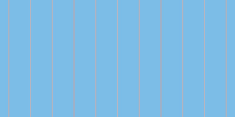 #7bbde7, #eba393 vertical lines, two pixels wide, seventy-two pixels apart