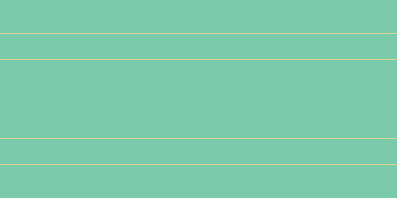 #7bcaac, #dbd393 horizontal lines, one pixels wide, fifty-two pixels apart