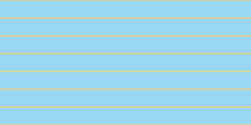 #7bcaee (75%), #dbd393 horizontal lines, five pixels wide, fifty-two pixels apart