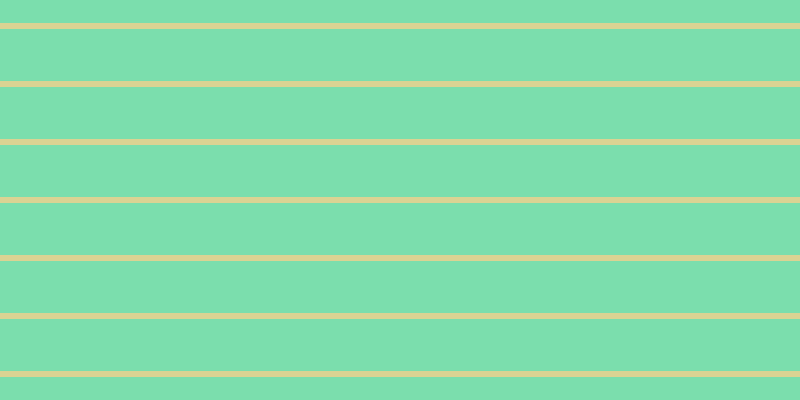 #7bdead, #dbd393 horizontal lines, six pixels wide, fifty-two pixels apart