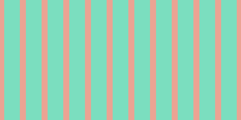 #7bdebf, #eba393 vertical lines, twenty pixels wide, fifty-two pixels apart