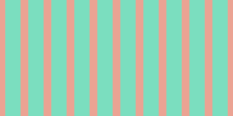 #7bdebf, #eba393 vertical lines, twenty-seven pixels wide, fifty-two pixels apart