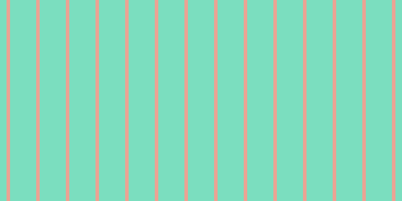 #7bdebf, #eba393 vertical lines, seven pixels wide, fifty-two pixels apart