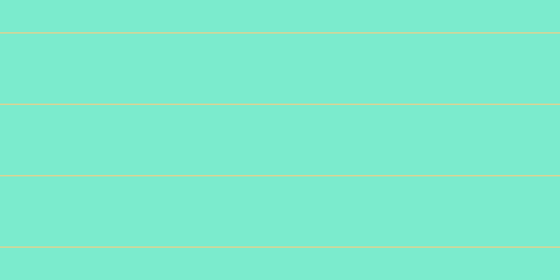#7bebcd, #dbd393 horizontal lines, two pixels wide, one hundred pixels apart