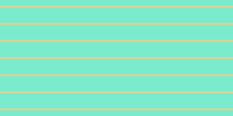 #7bebcd, #dbd393 horizontal lines, seven pixels wide, fifty-two pixels apart