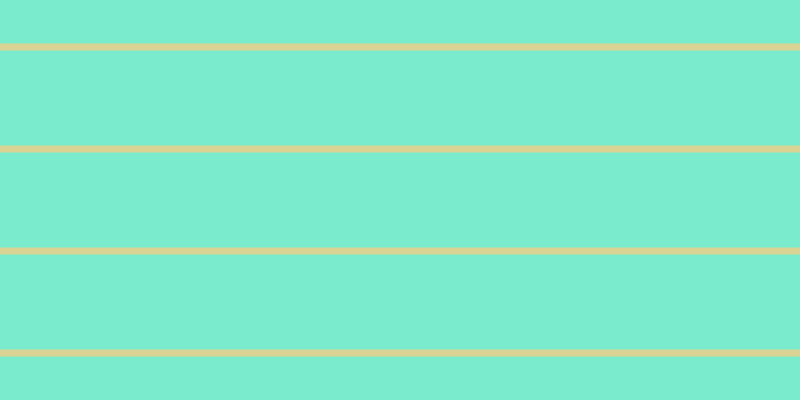 #7bebcd, #dbd393 horizontal lines, seven pixels wide, ninety-five pixels apart