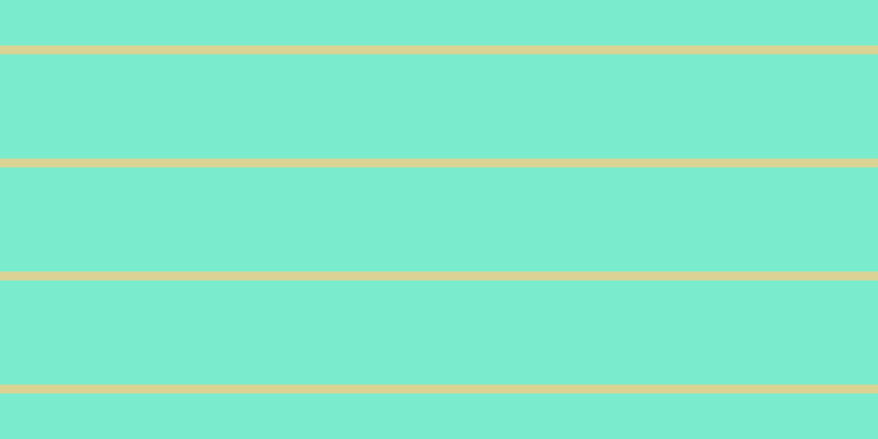 #7bebcd, #dbd393 horizontal lines, eight pixels wide, ninety-five pixels apart