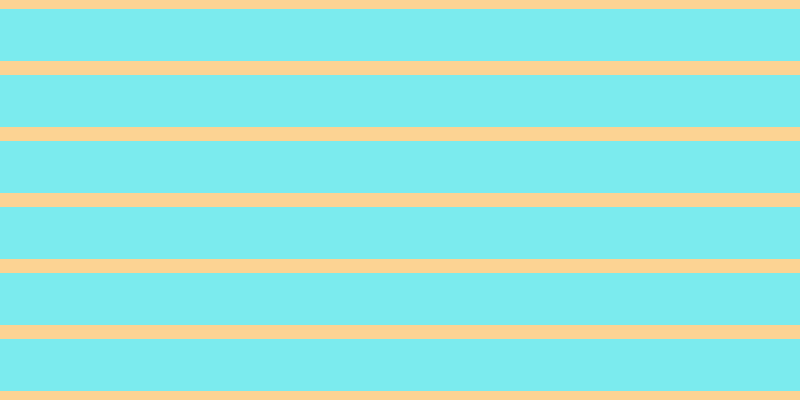 #7bebee, #fcd393 horizontal lines, fourteen pixels wide, fifty-two pixels apart