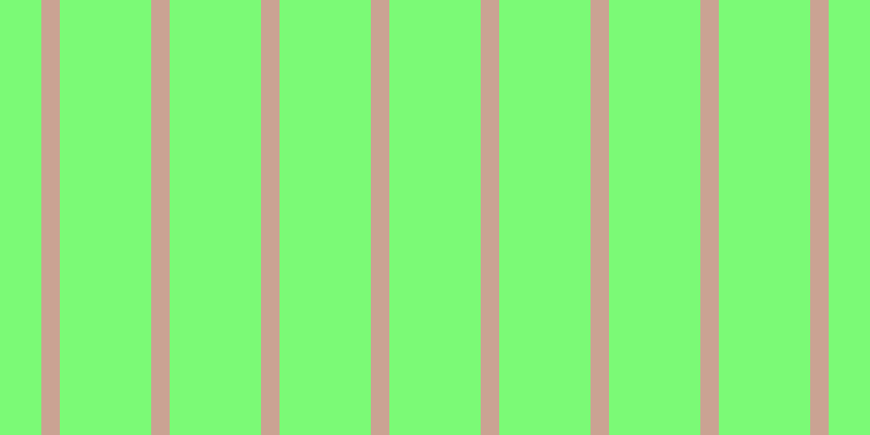 #7bfa76, #caa393 vertical lines, seventeen pixels wide, eighty-four pixels apart