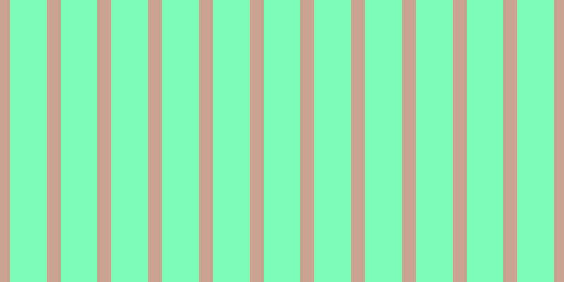 #7bfab8, #caa393 vertical lines, twenty pixels wide, fifty-two pixels apart