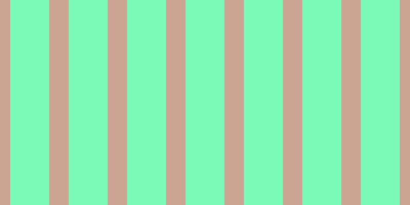 #7bfab8, #caa393 vertical lines, thirty-eight pixels wide, seventy-six pixels apart