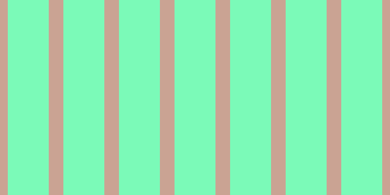 #7bfab8, #caa393 vertical lines, thirty pixels wide, eighty-four pixels apart