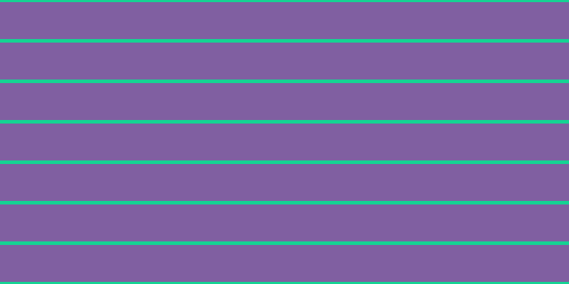 #805fa1, #15d393 horizontal lines, five pixels wide, fifty-two pixels apart