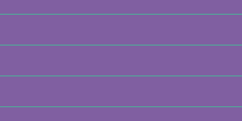#805fa1, #36d393 horizontal lines, two pixels wide, one hundred pixels apart