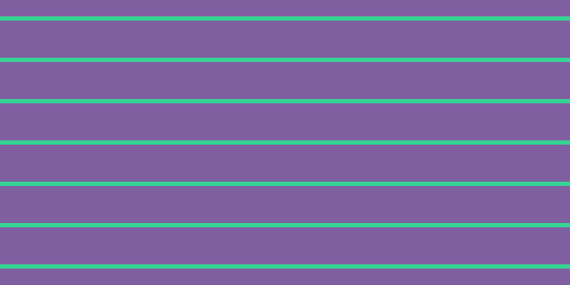 #805fa1, #36d393 horizontal lines, six pixels wide, fifty-two pixels apart