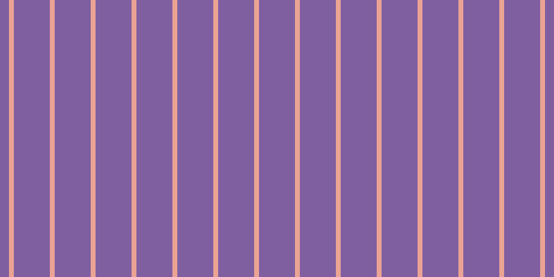 #805fa1, #eba393 vertical lines, seven pixels wide, fifty-two pixels apart