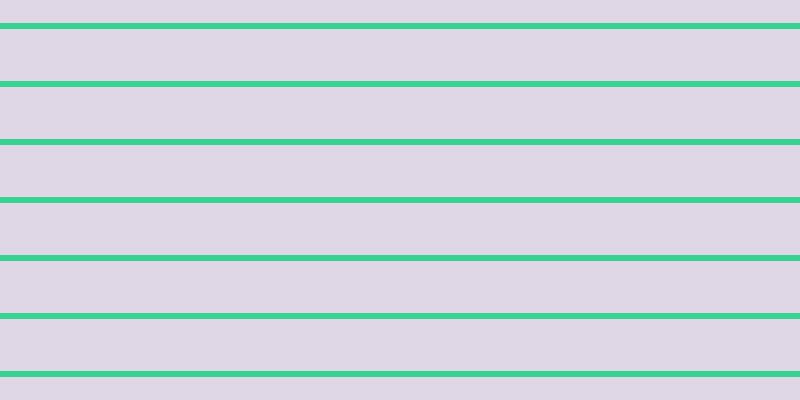 #805fa1 (25%), #36d393 horizontal lines, six pixels wide, fifty-two pixels apart