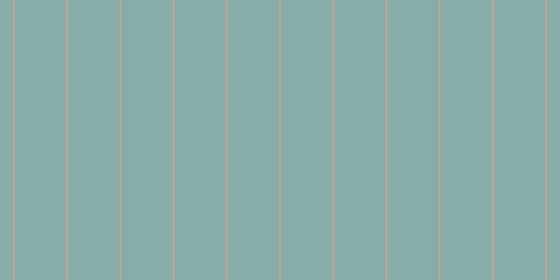 #87acaa, #caa393 vertical lines, two pixels wide, seventy-four pixels apart