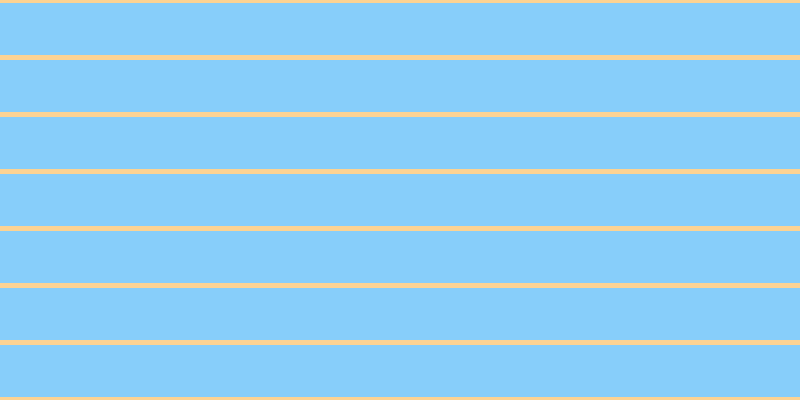 Light sky blue, #fcd393 horizontal lines, five pixels wide, fifty-two pixels apart