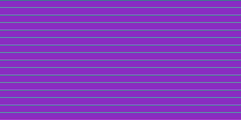 #8a2bc1, #36d393 horizontal lines, two pixels wide, twenty-three pixels apart