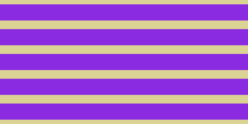 Blue violet, #dbd393 horizontal lines, twenty-eight pixels wide, fifty-two pixels apart