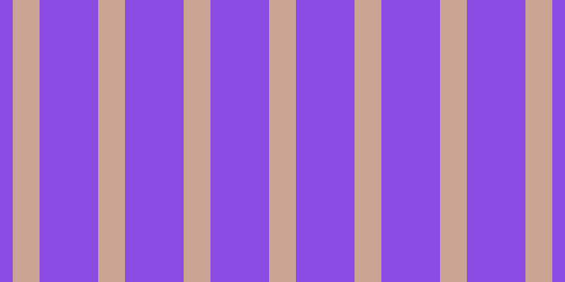 #8a4ce2, #caa393 vertical lines, thirty-eight pixels wide, eighty-three pixels apart