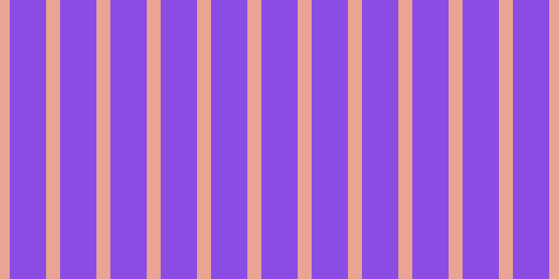 #8a4ce2, #eba393 vertical lines, twenty pixels wide, fifty-two pixels apart