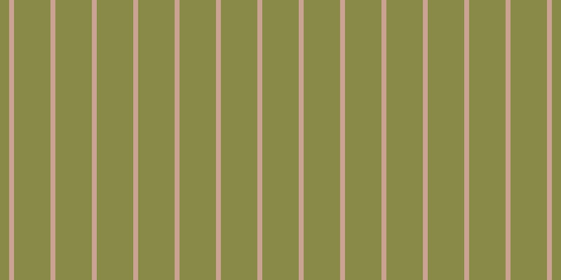 #8a8a48, #caa393 vertical lines, seven pixels wide, fifty-two pixels apart