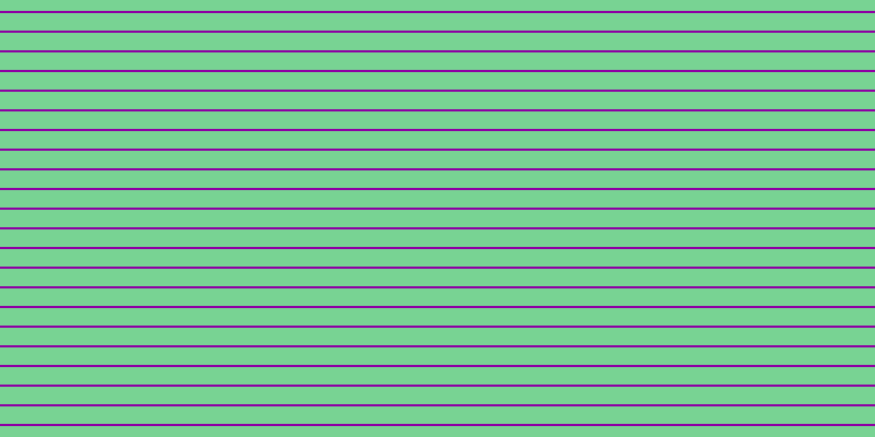 #8d00a3, #78d393 horizontal lines, sixteen pixels wide, two pixels apart