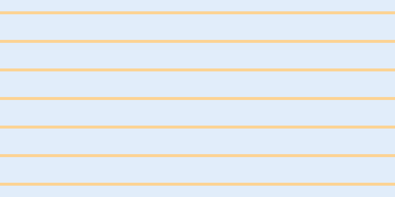 #8dbdf0 (25%), #fcd393 horizontal lines, six pixels wide, fifty-two pixels apart